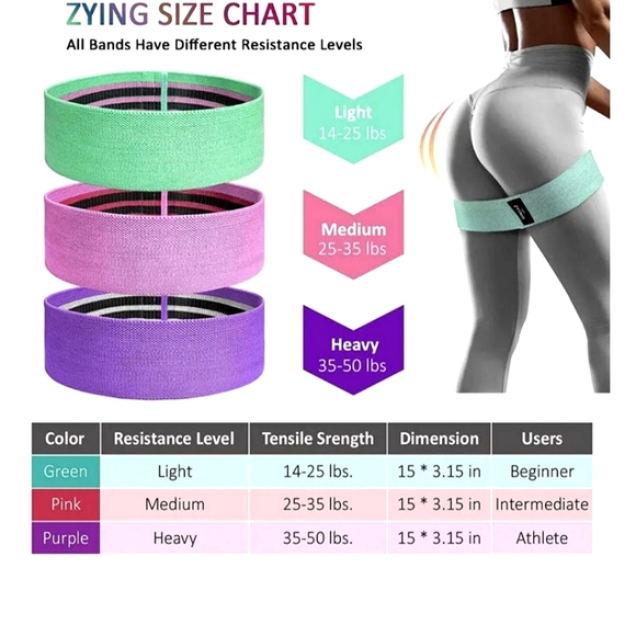Zying Pink Heavy Resistance Band - Picture 4 of 5